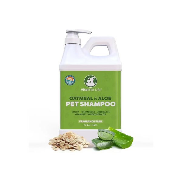 Natural Dog Shampoo with Aloe Vera Oatmeal for Allergy Relief