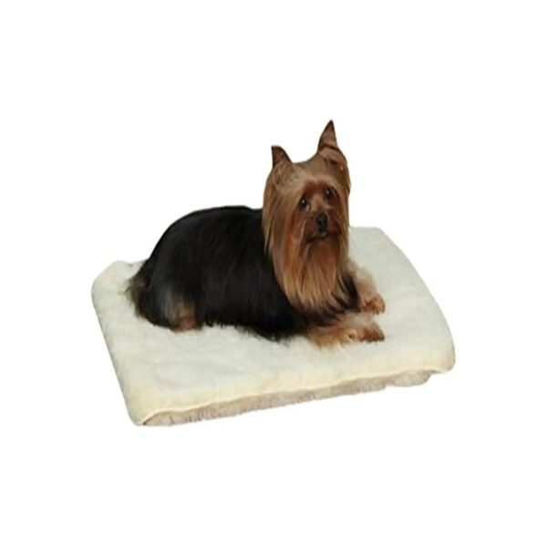 Natural Double-Sided Sherpa Mat X-Small for Small Breed Dogs Machine Washable