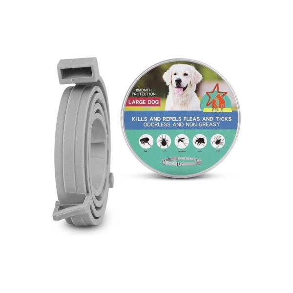 Natural Flea Tick Prevention Collar for Medium and Large Dogs Odorless Waterproof