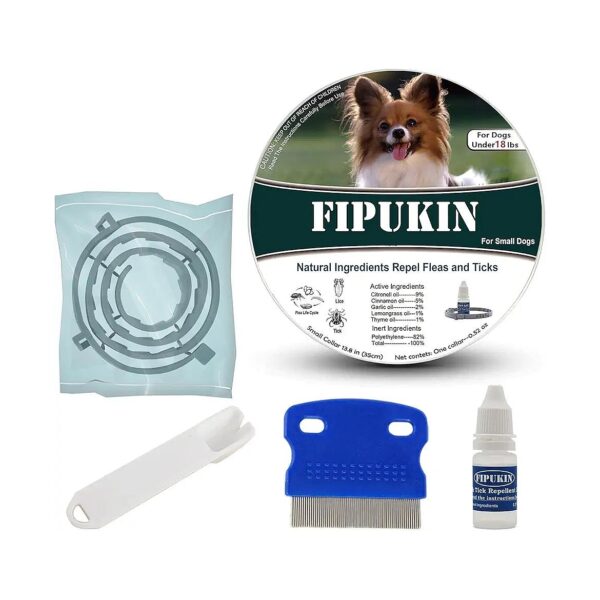 Natural Flea and Tick Collar for Small Dogs 8 Months Waterproof Protection