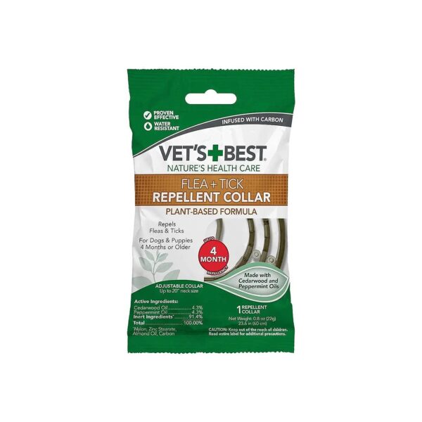 Natural Flea and Tick Prevention Collar for Dogs Up to 20'