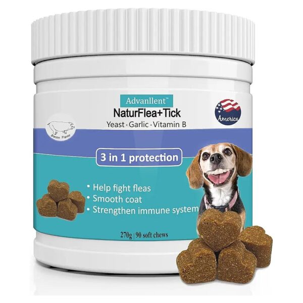 Natural Flea and Tick Prevention Dog Treats for Skin Health