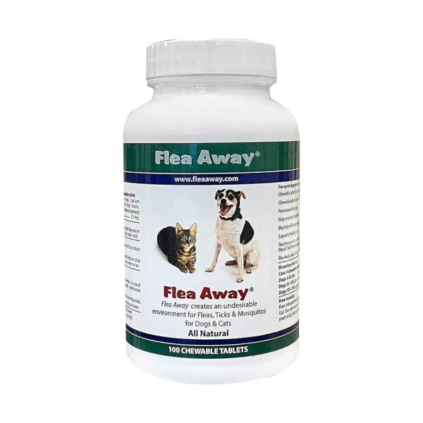 Natural Flea and Tick Prevention for Dogs and Cats 100 Chewable Treats Single