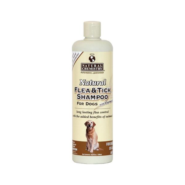 Natural Flea and Tick Shampoo with Oatmeal and Aroma for Dogs