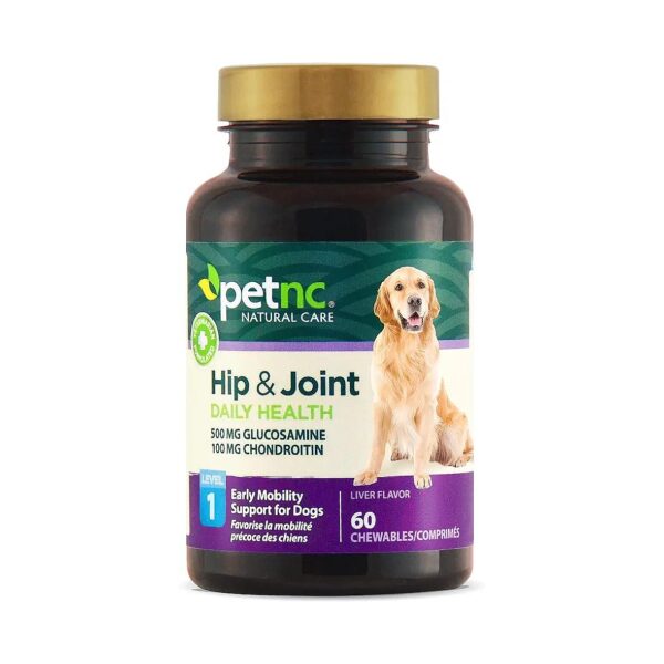 Natural Healthy Hip Joint Supplements for Adult Dogs with Easy Give Chews