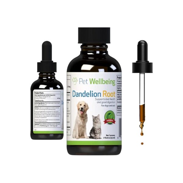 Natural Herbal Dandelion Root Supplement for Dog Cardiovascular Wellbeing