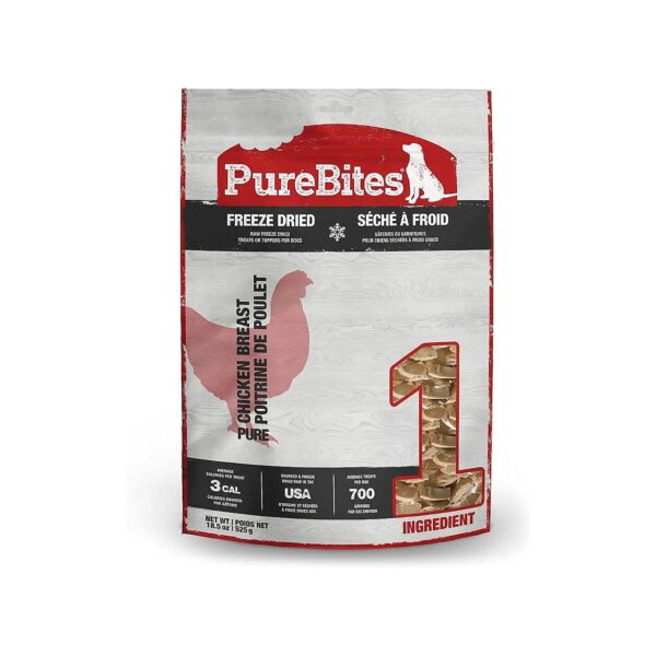 Natural High-Protein Freeze-Dried Chicken Dog Treats, Single Ingredient