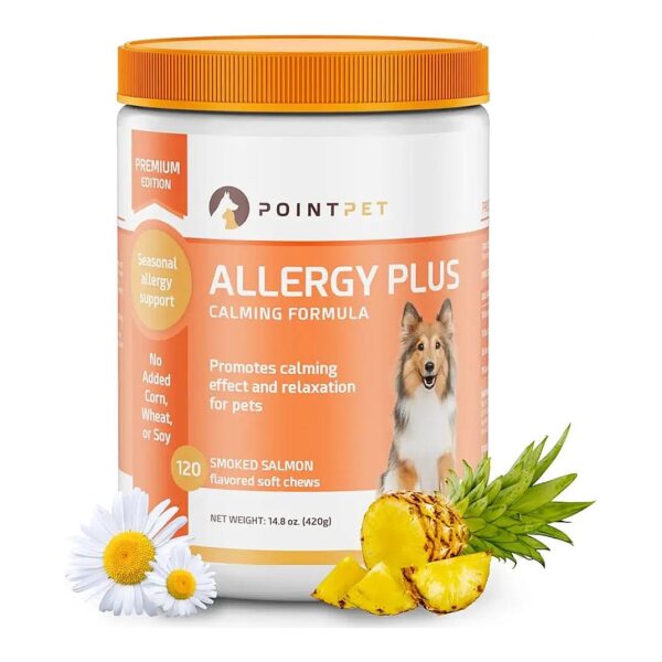 Natural Immune System Support for Dogs Seasonal Allergy Relief Soft Chews Calming Effects