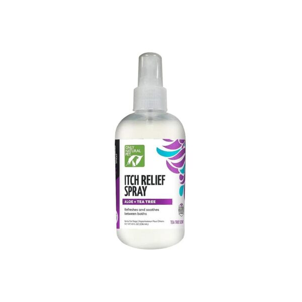 Natural Itch Relief Spray for Dogs with Aloe and Tea Tree for Skin Issues