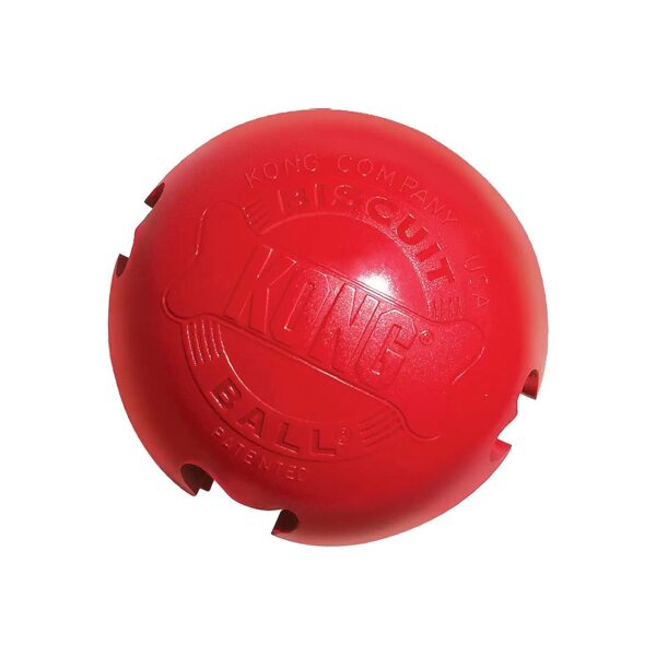 Natural KONG Classic Red Rubber Ball for Small Dogs' Chewing and Play