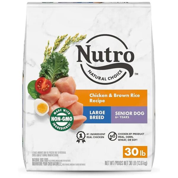 Natural Large Breed Senior Dog Food with Chicken and Brown Rice Recipe