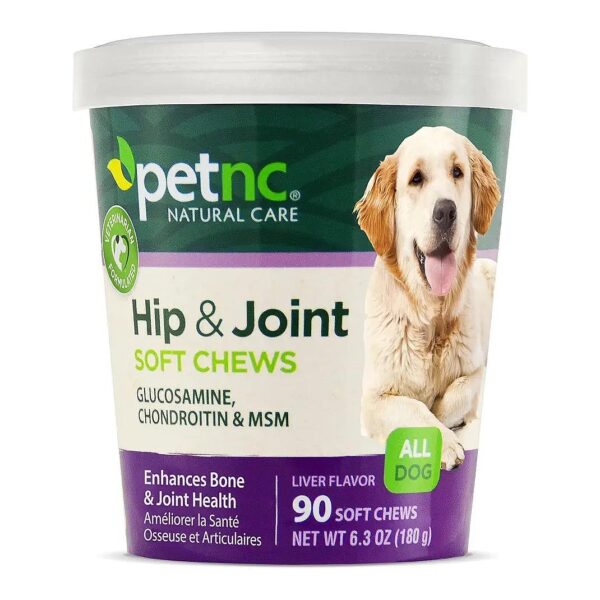 Natural Liver Flavor Soft Chews for Healthy Hip and Joint Movement in Dogs