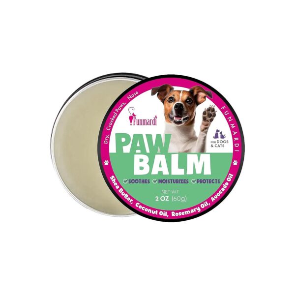 Natural Paw Balm for Dogs, Soothes and Protects Paw Pads from Dry Cracked Skin