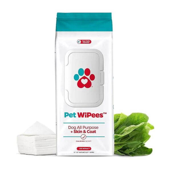 Natural Pet Wipes for Dogs with Skin and Coat Benefits