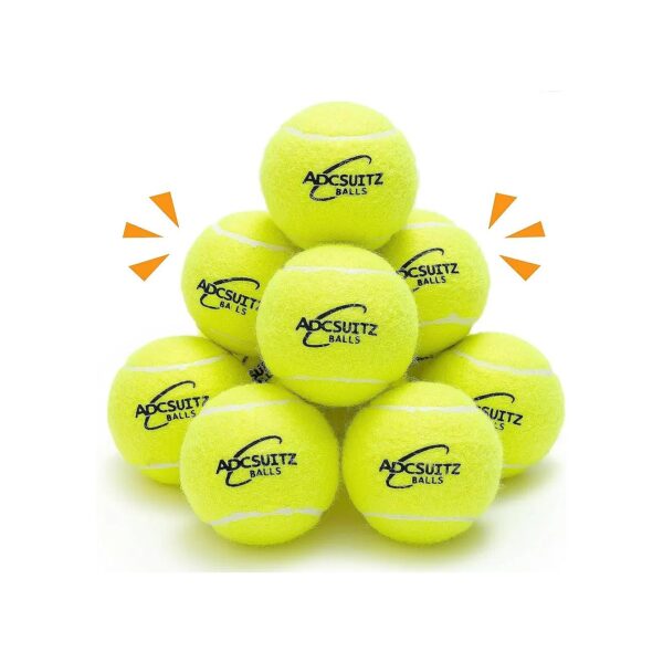 Natural Rubber Squeaky Dog Tennis Balls for Small Medium Large Dogs 12 Pack