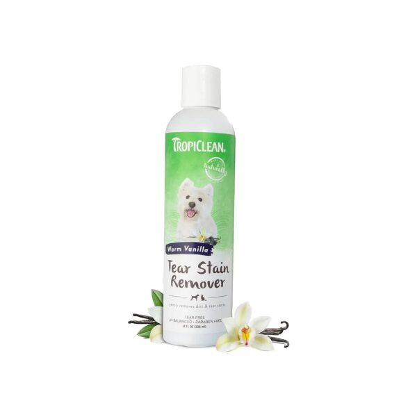 Natural Tear Stain Remover for Dogs with Warm Vanilla Scent and Silky Soft Coats