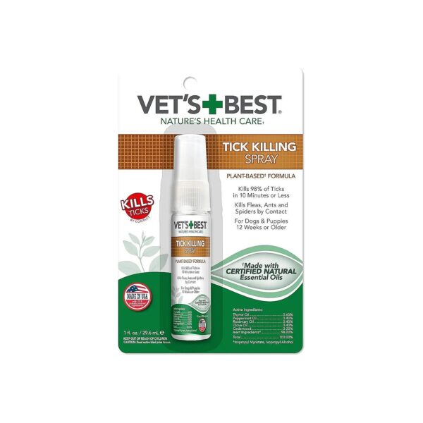 Natural Tick Repellent Spray for Dogs with Certified Oils