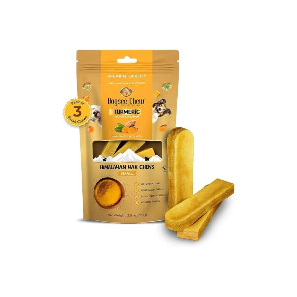 Natural Turmeric Yak Cheese Dental Chews for Hip and Joint Support in Dogs