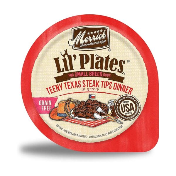 Natural Wet Dog Food for Small Dogs with Wholesome Teeny Texas Steak Tips Recipe