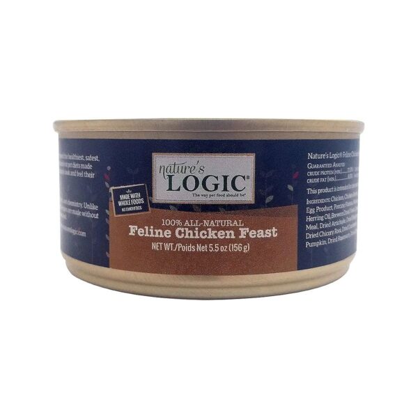 Nature's Logic Chicken Canned Food for Cats 5oz Grain and Gluten Free