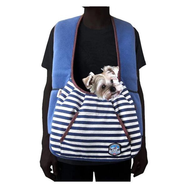 Navy Blue Pet Front Sling Carrier with Adjustable Shoulder Straps