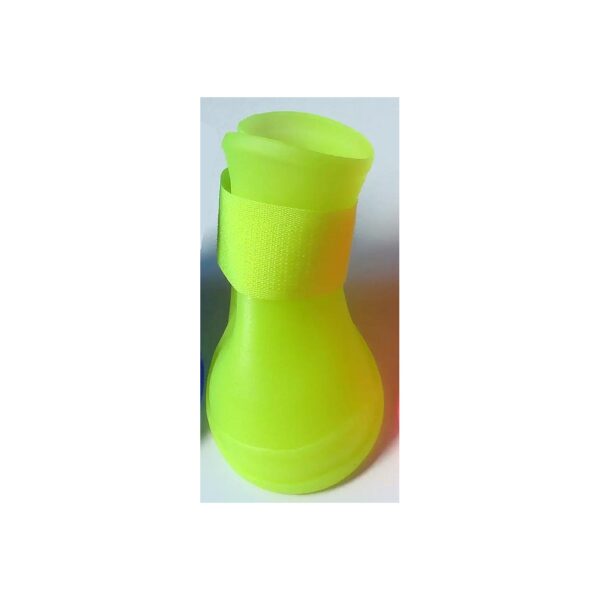 Neon Yellow Anti Slip Dog Rain Shoes Boots X-Large Size Waterproof PVC