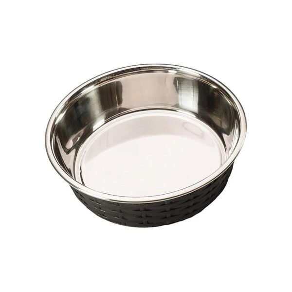 New Arrivals Stunning Basket Weave Stainless Steel Dog Dish for Large Breed Dogs