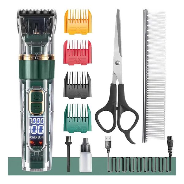 New Dog Grooming Clippers Kit with LED Display for Pet Hair Trimming