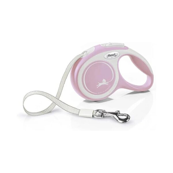 New Flexi PET Dog Leash Grey Rose Small 3m Retractable for 12kg/26lbs