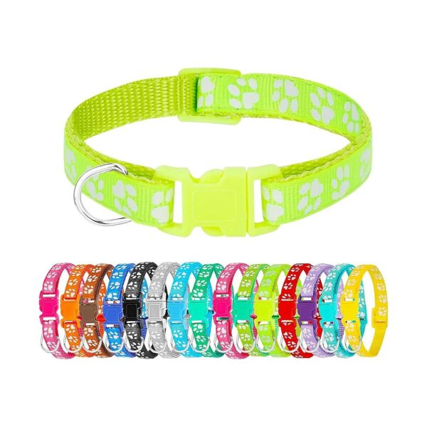 Newborn Puppy Collars 16-Pack for Litter Adjustable ID Soft Nylon Whelping Collars