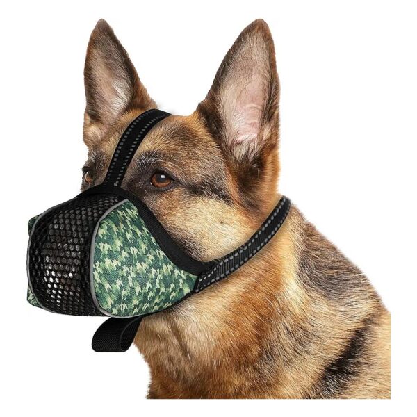 No Bark Mesh Muzzle for Medium to Large Sized Dogs Full Coverage Anti Furry