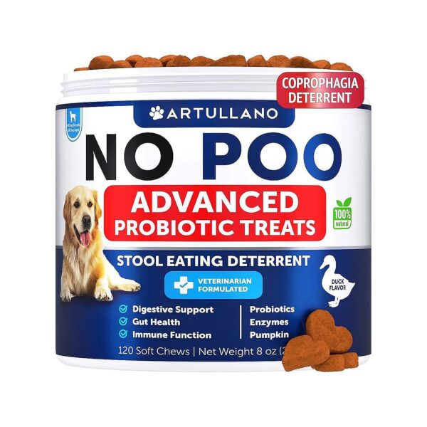 No Poo Chews for Dogs with Probiotics and Enzymes for Gut Health