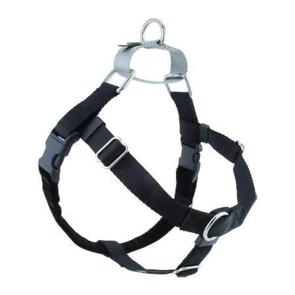 No Pull No Leash Harness for Medium Black Dogs in Solid Black Color