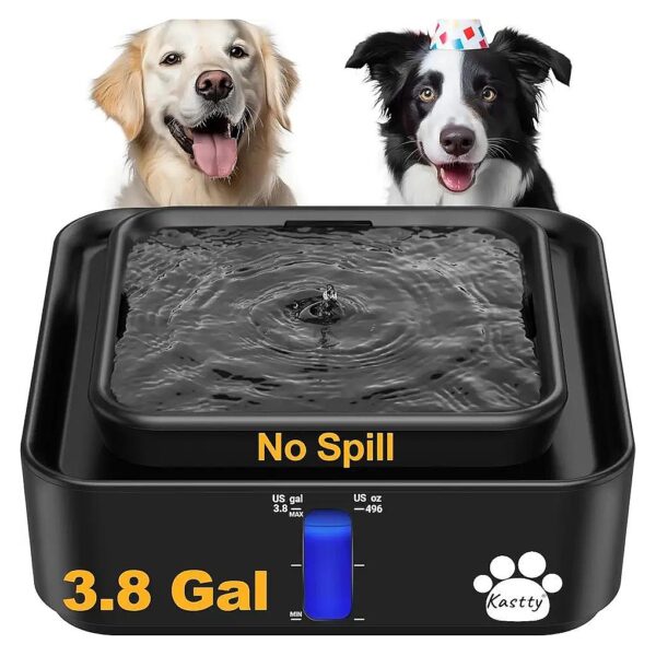 No Spill Dog and Cat Water Fountain with Ultrafiltration and Quiet Dispenser