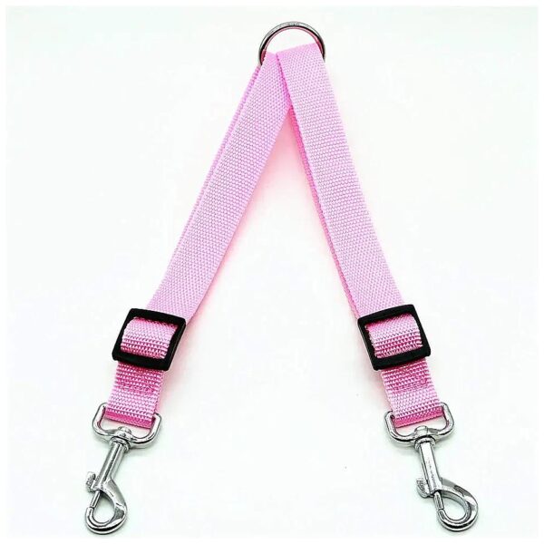 No Tangle Dog Leash Coupler with Adjustable Length for Two Dogs