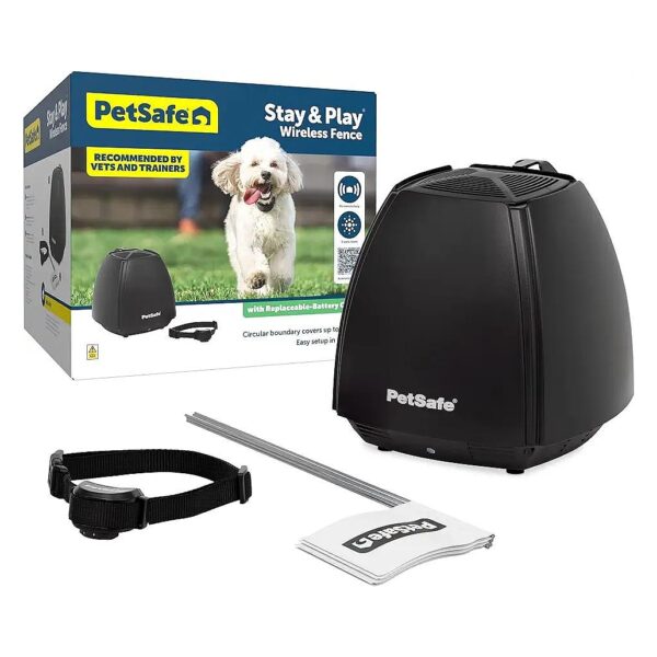 No-Dig and Portable Wireless Pet Fence System for Up to 3/4-Acre Yard Coverage