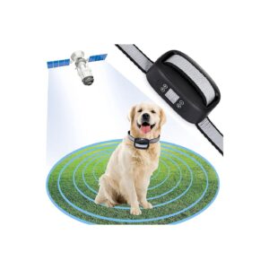 No-Interference GPS Wireless Dog Fence with 100-Foot Range and 3-Level Warning System