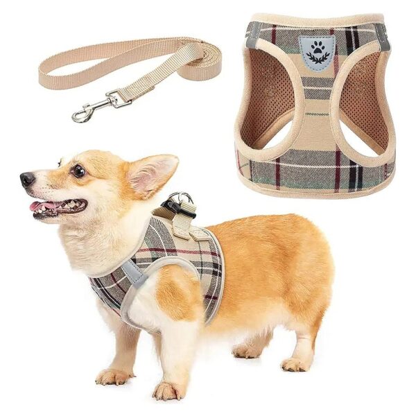 No-Pull Dog Harness with Reflective Straps and Adjustable Fit for Small to Medium Dogs