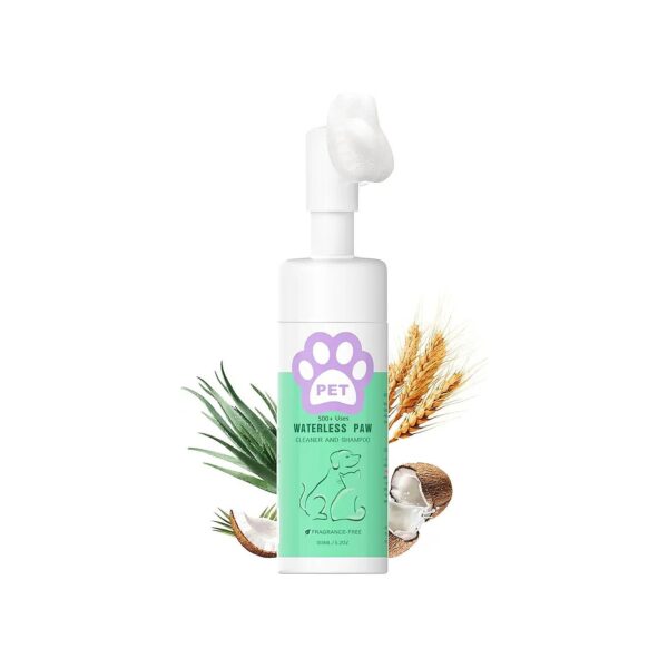 No-Rinse, Sulfate-Free Dog Paw Shampoo for Waterless Cleaning and Deodorizing