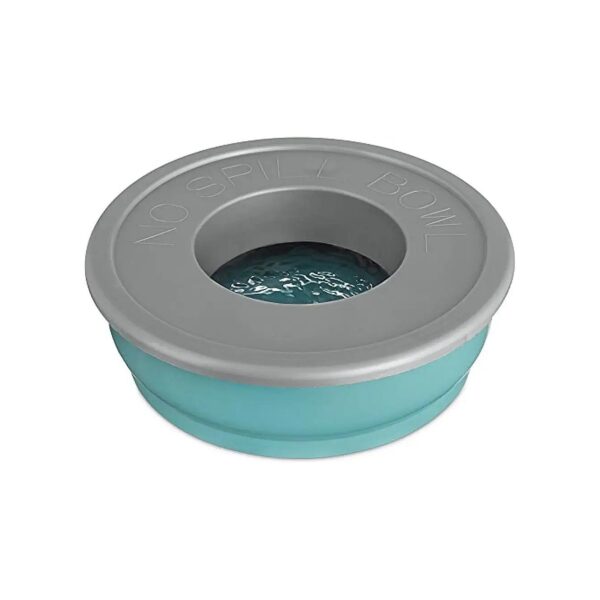 No-Spill Blue Dog Bowl 2 Cup Holds 16 Fl Oz Perfect for Dogs of All Breeds