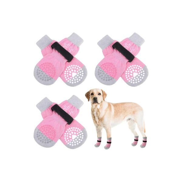 Non-Slip Dog Socks for Hardwood Floors to Stop Licking Paws and Slipping