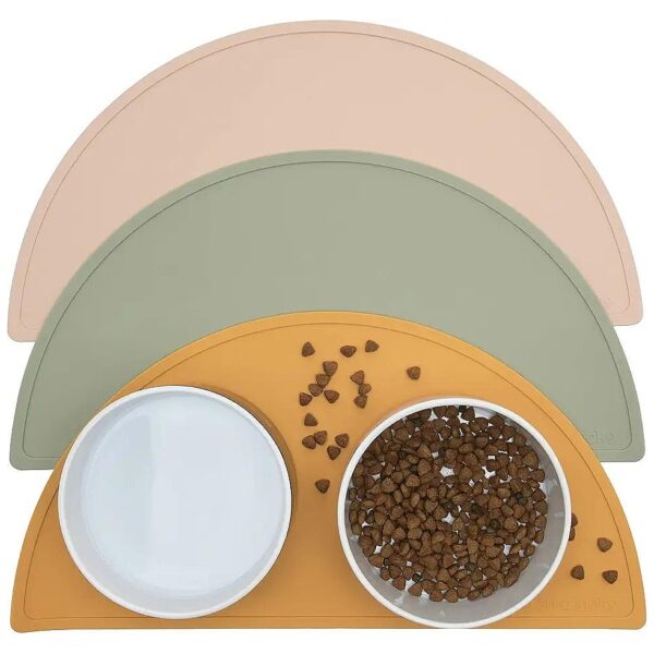 Non-Slip Silicone Pet Food Mat with Durable Construction and Easy Cleaning for Dogs