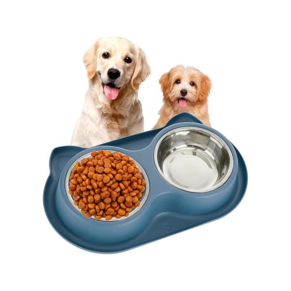 Non-Slip Stainless Steel Dog Water and Food Bowls for Small Pets