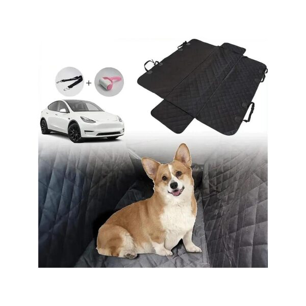 Non-Slip Waterproof Dog Seat Cover Hammock for Tesla Model 3 and Model Y Rear Seats