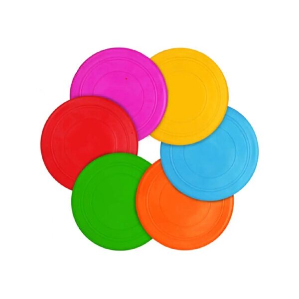 Non-Toxic Soft Silicone Dog Frisbees for Puppy Training and Play, 6 Pack