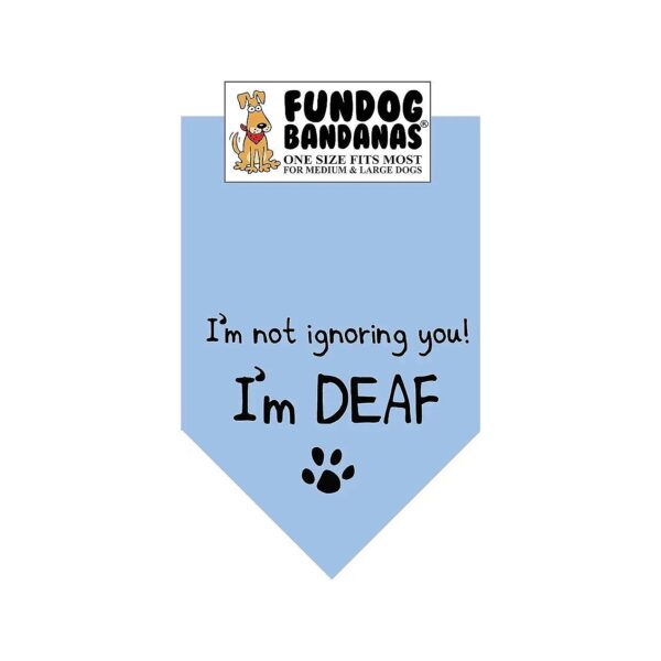 Not Ignoring You Deaf Awareness Bandana for Medium to Large Size Dogs