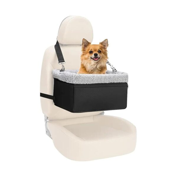 Novolab Puppy Car Seat with Safety Leash and Adjustable Strap for Small Dogs Under 20lbs