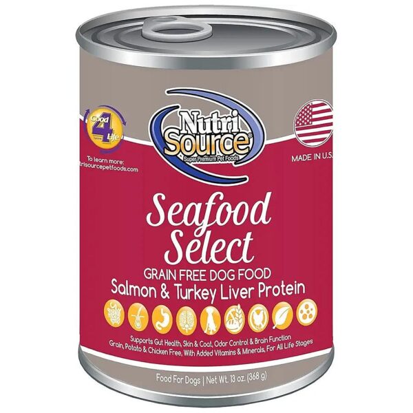 NutriSource Grain-Free Canned Seafood Select Dog Food Product