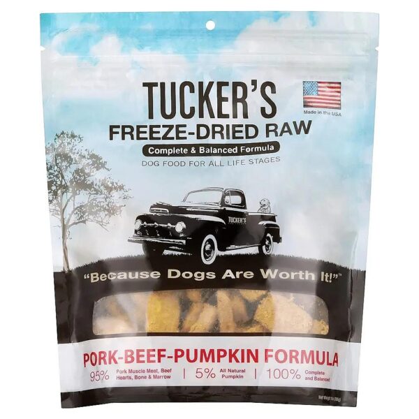 Nutrient-Rich Freeze Dried Raw Dog Food with Pork, Beef, and Pumpkin Formula