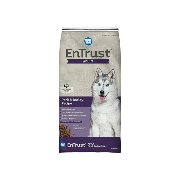 Nutrient-Rich Pork and Barley Dog Food Enriched with Super Foods and Prebiotics